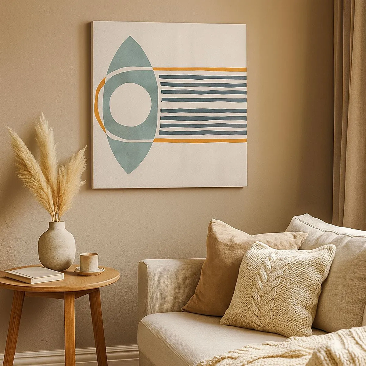 Schilderen op canvas - Tekens en rituelen - 30x30 cm