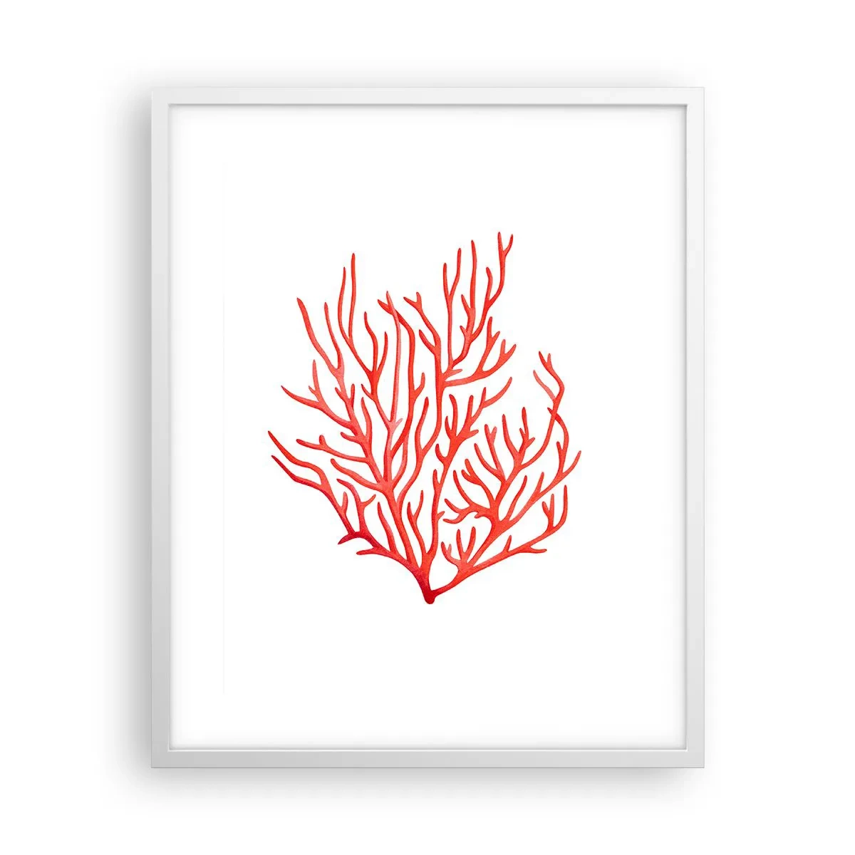 Poster in een witte lijst - Koraal filigraan - 40x50 cm