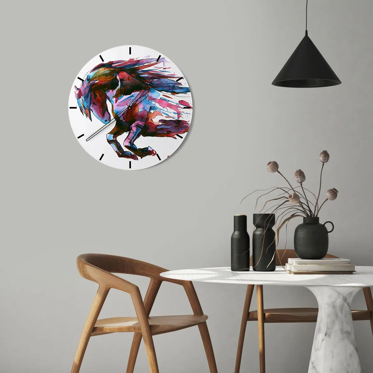 Wandklok - Klok - In vervoering - 30x30 cm