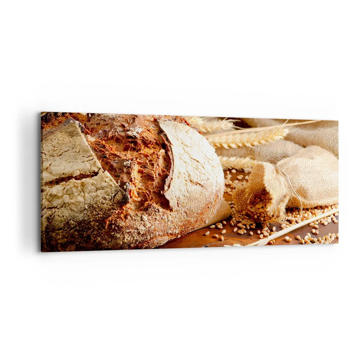 Schilderen op canvas - Smakelijk, geurig, knapperig - 120x50 cm