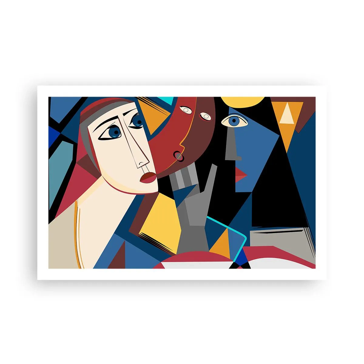 Poster - Een gesprek tussen kubisten - 91x61 cm