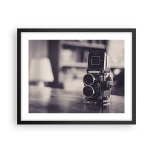 Poster in een zwarte lijst - De magie van oude fotografie - 50x40 cm