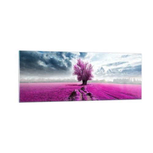 Schilderen op glas - Heide - heilige plek - 140x50 cm