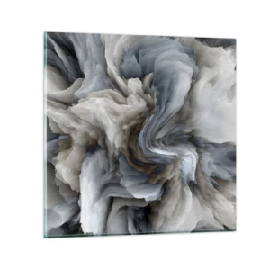 Schilderen op glas - Steen en bloem - 30x30 cm