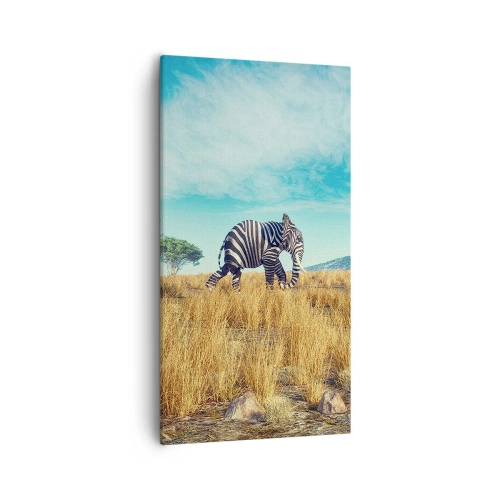 Schilderen op canvas - Grijs is niet meer in de mode - 55x100 cm