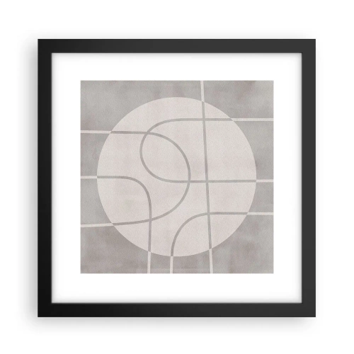 Poster in een zwarte lijst - Rond en rechtdoor - 30x30 cm