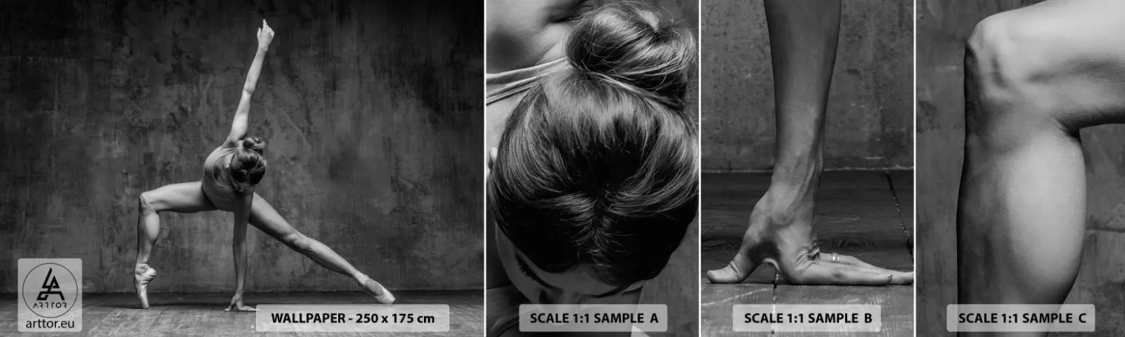 Fotobehang Monster Zelfklevend Deluxe Sticker - Het ideaal van balans - Gymnastiek, Ballet, Dans - 100x30 cm