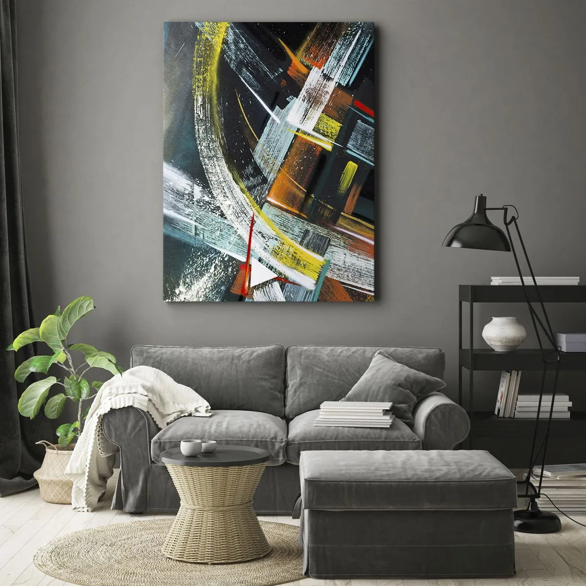 Schilderen op canvas - De energie van beweging - 45x80 cm