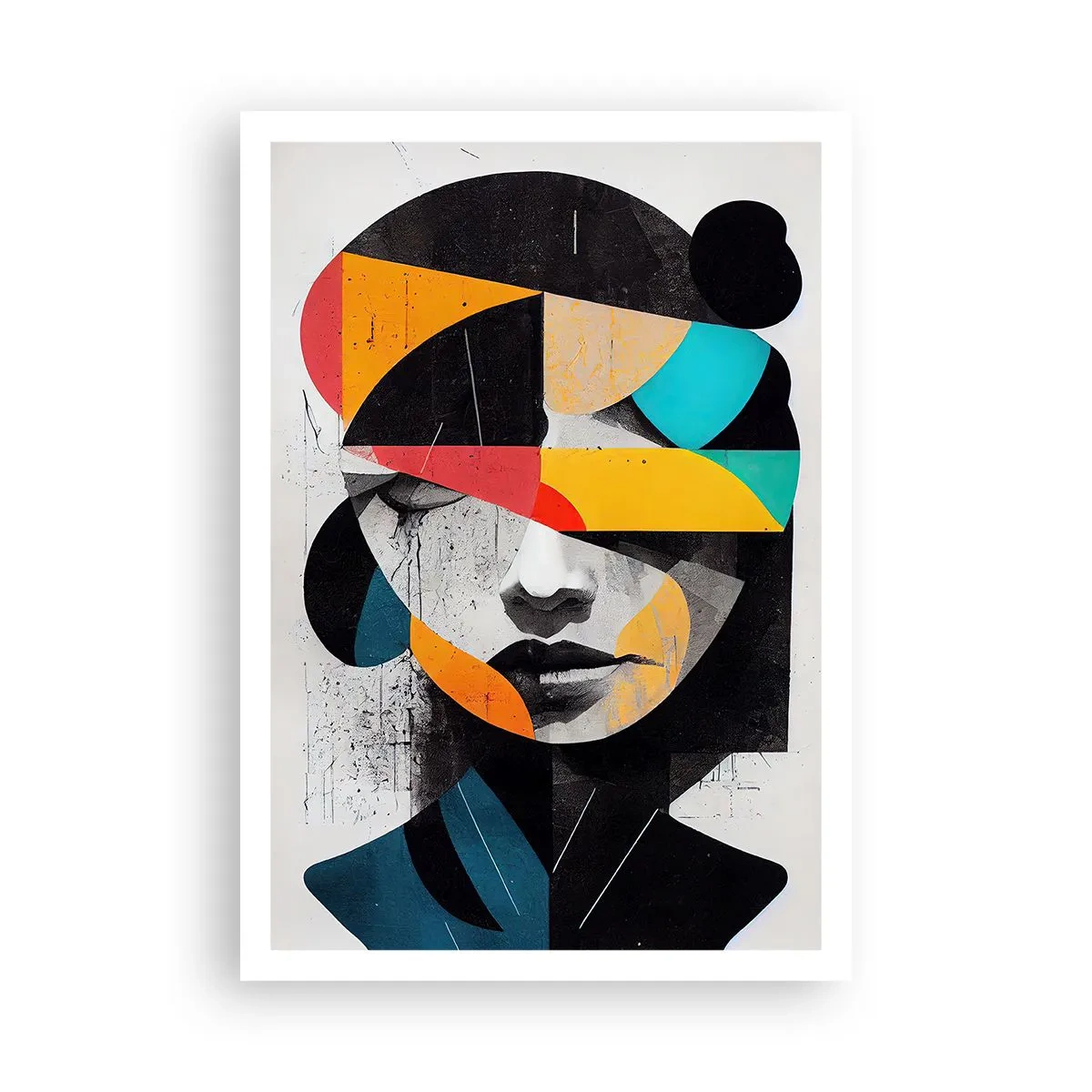 Poster - Veelkleurig innenportret - 70x100 cm