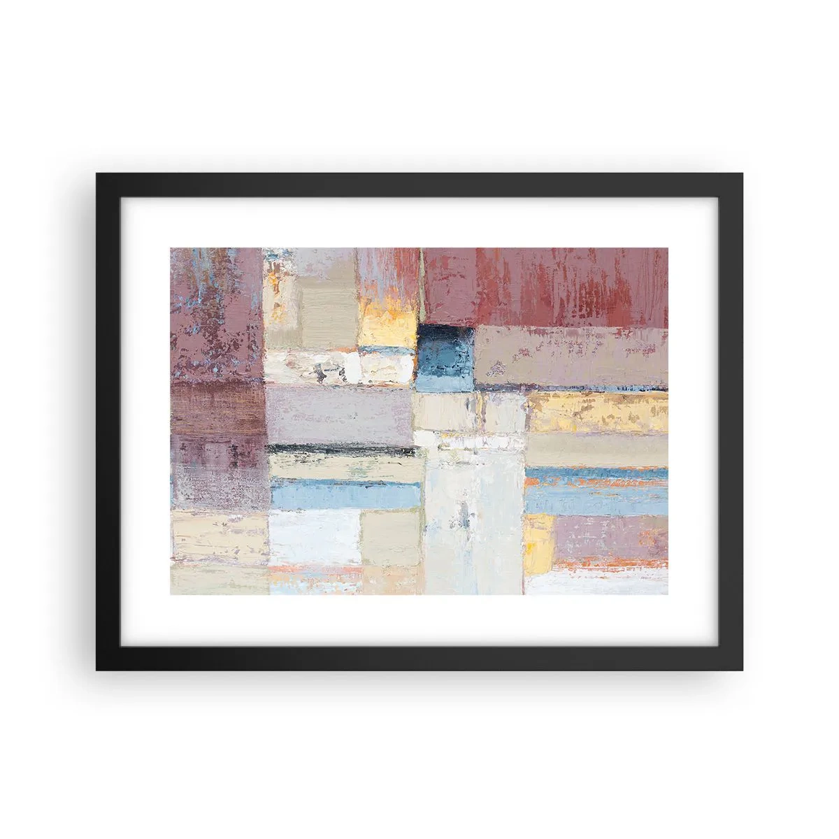 Poster in een zwarte lijst - De rust van geometrie - 40x30 cm