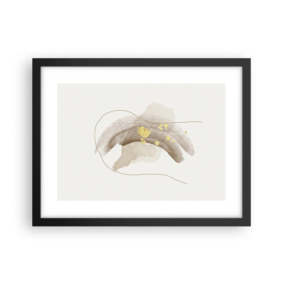 Poster in een zwarte lijst - Ontmoet in de ruimte - 40x30 cm