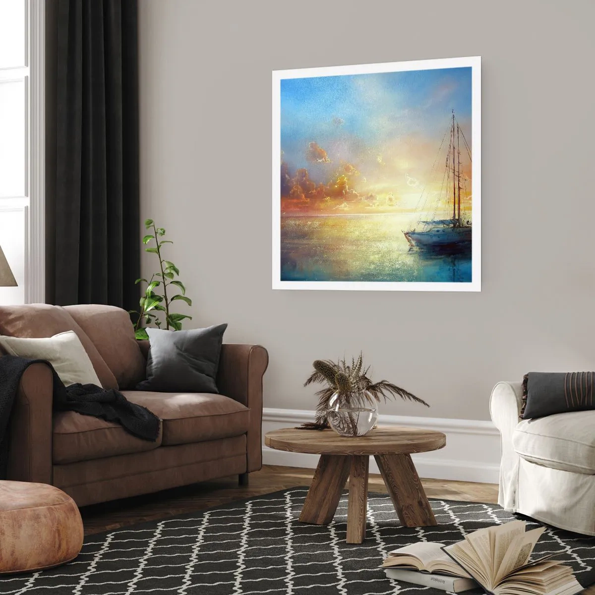 Poster - In een gouden baai - 50x50 cm