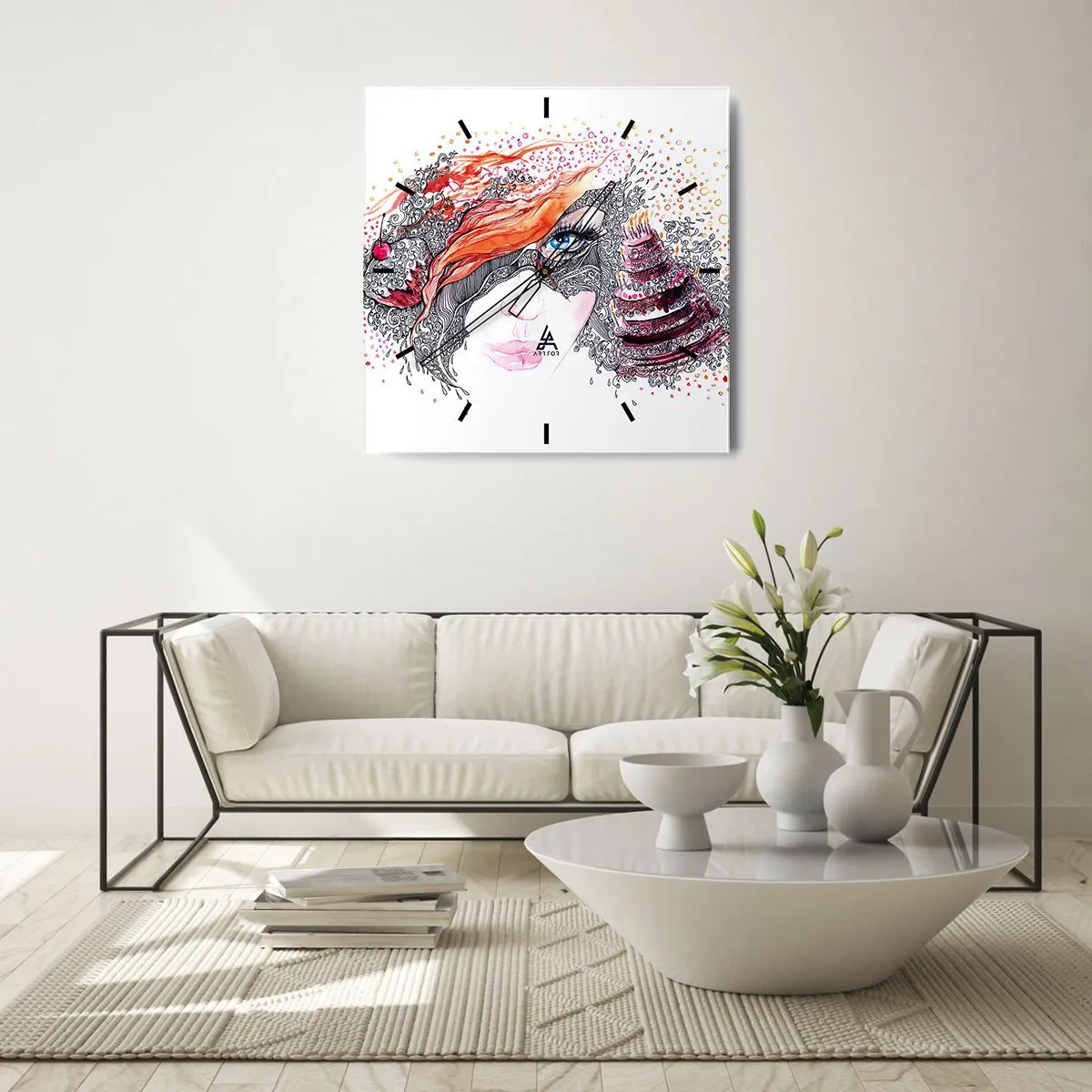 Wandklok - Klok - Elke dag is er een feestdag met haar - 30x30 cm