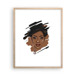 Een poster in een licht eiken lijst - Zoet als chocolade - 40x50 cm
