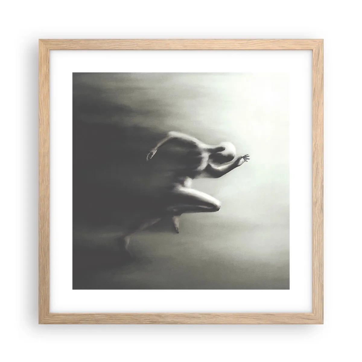 Een poster in een licht eiken lijst - Niet te stopen - 40x40 cm