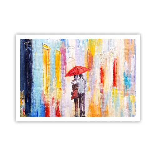 Poster - Laat het maar regenen - 100x70 cm