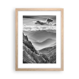 Een poster in een licht eiken lijst - Tot aan de horizon - 30x40 cm