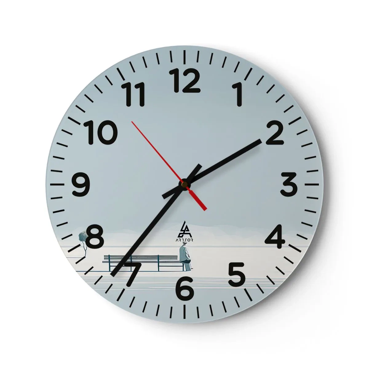 Wandklok - Klok - Ja, ik wacht. - 40x40 cm