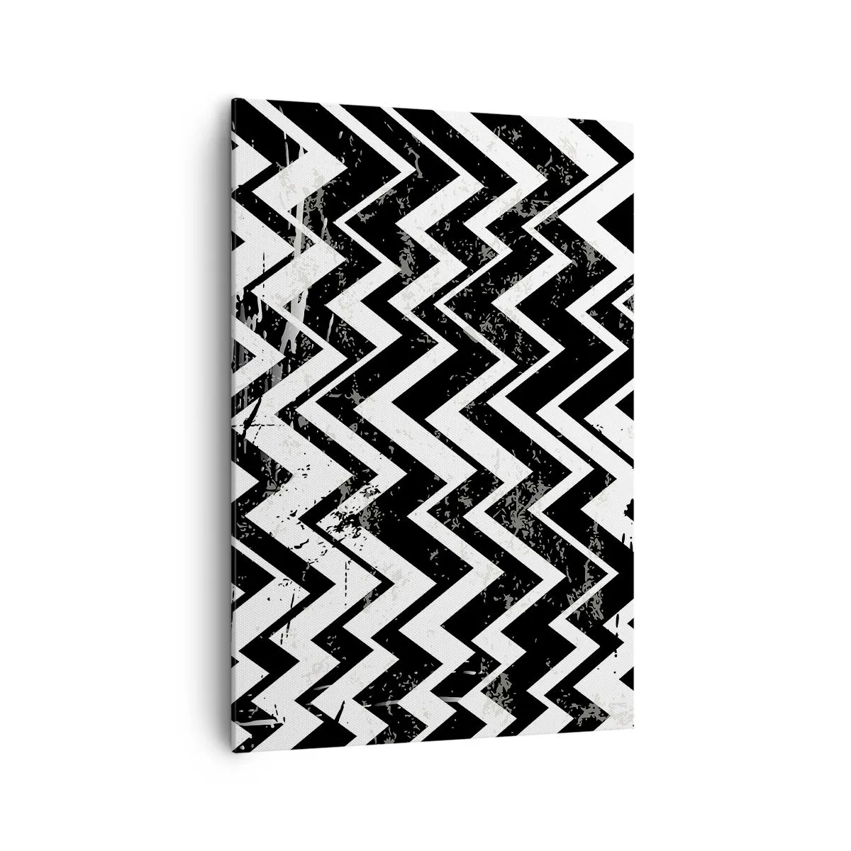 Schilderen op canvas - Zyg-wit, zag-zwart - 70x100 cm