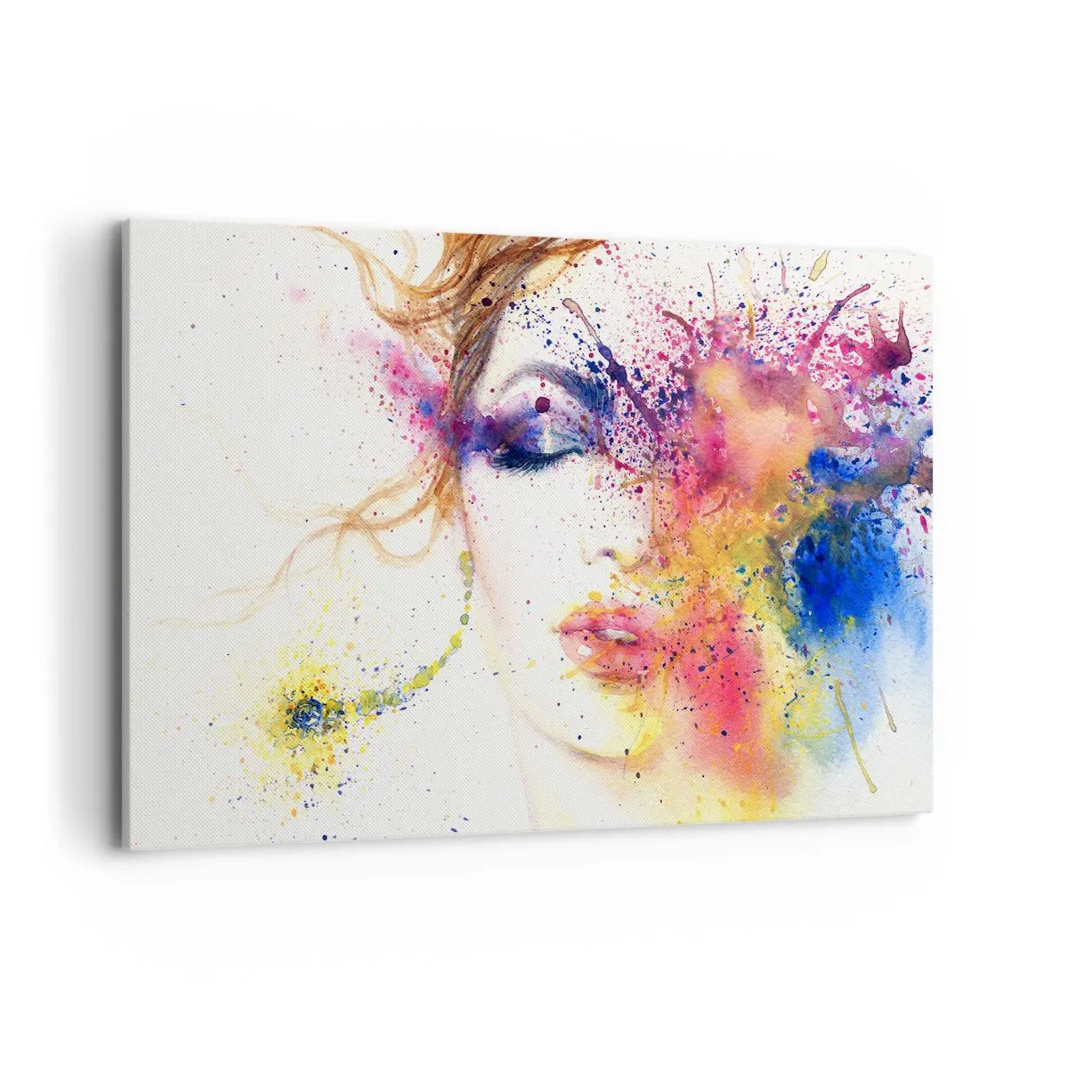 Schilderen op canvas - Regenboogduizeligheid - 120x80 cm