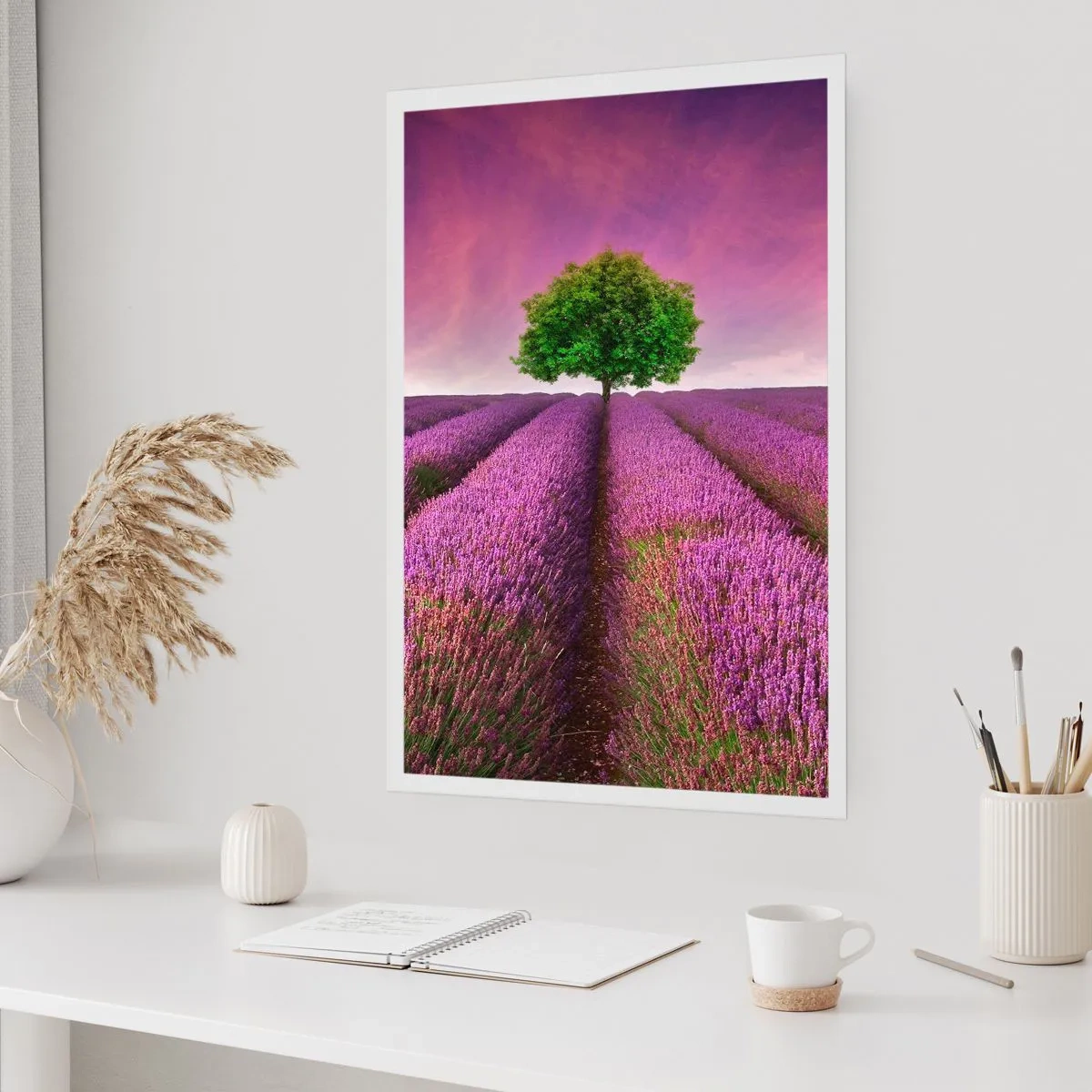 Poster - Op lavendelvelden - 70x100 cm