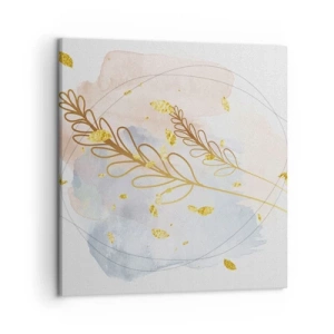 Schilderen op canvas - Gouden explosie - 50x50 cm