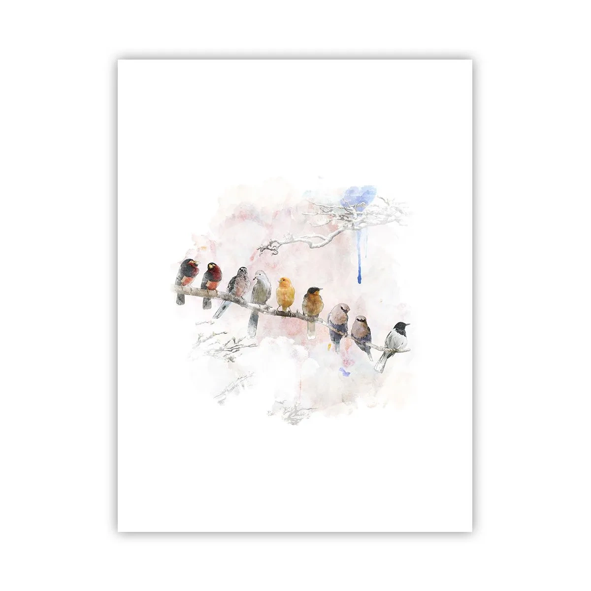 Poster - Gevleugelde ontmoeting - 30x40 cm