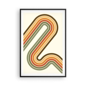 Poster in een zwarte lijst - Zigzag naar het doel - 61x91 cm