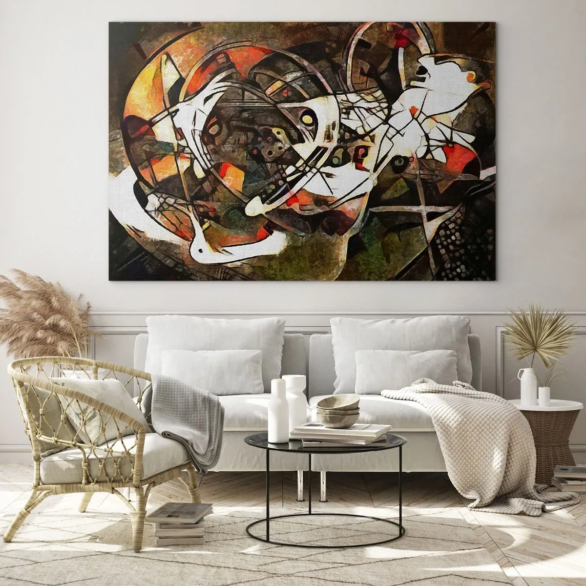 Schilderen op glas - Hoor je het verkeer? - 100x70 cm