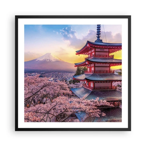 Poster in een zwarte lijst - De essentie van de Japanse geest - 60x60 cm
