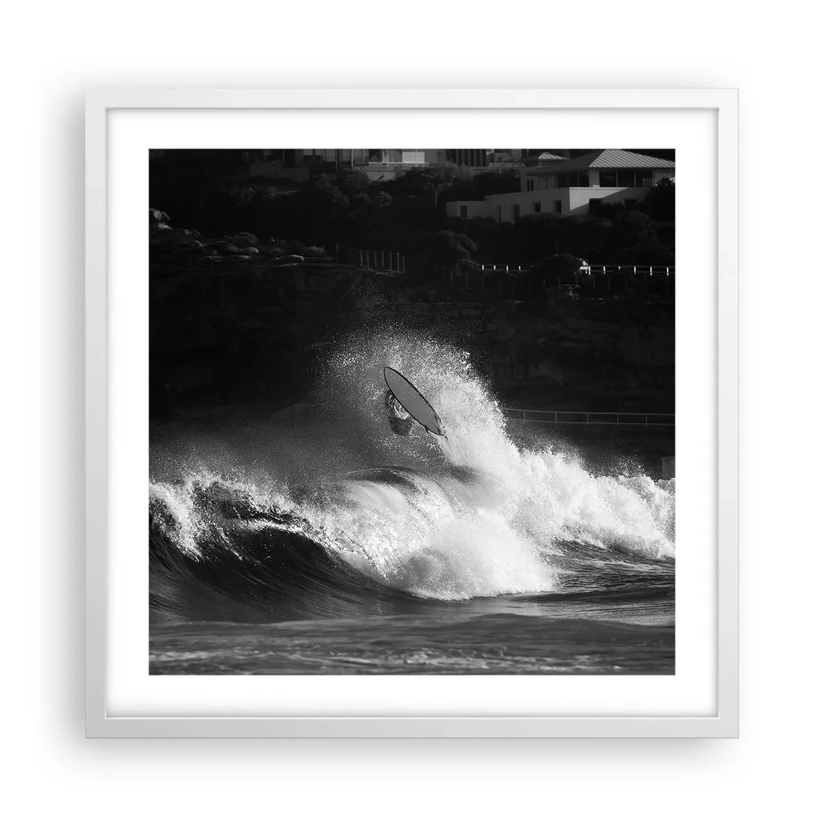 Poster in een witte lijst - Uitdaging aanvaard! - 50x50 cm