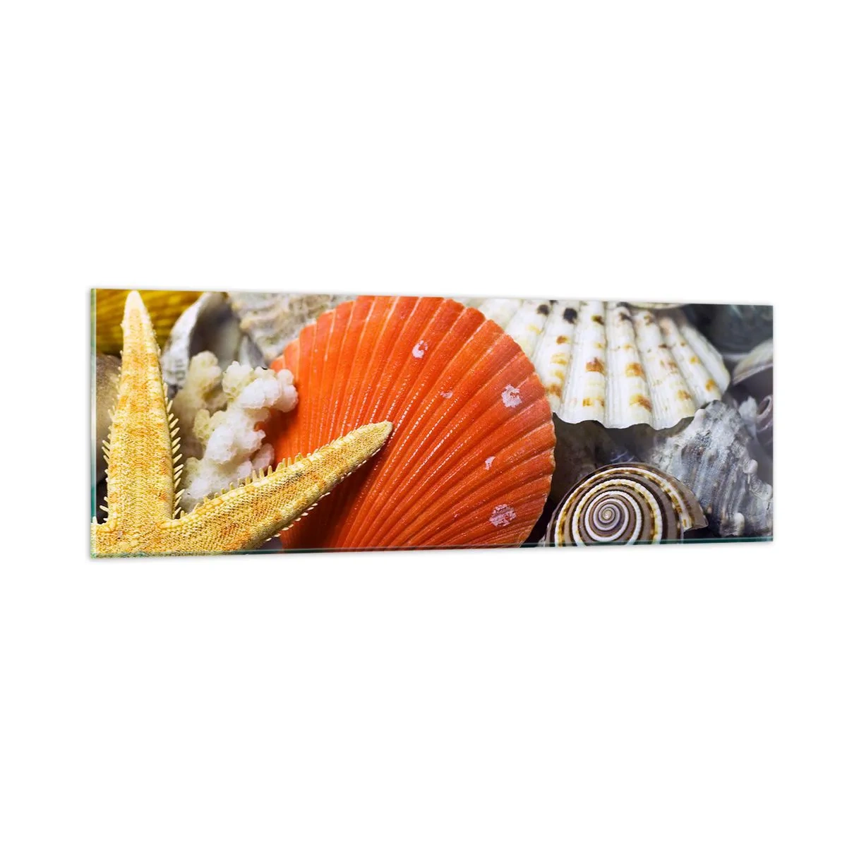 Schilderen op glas - Oceaan schatten - 90x30 cm