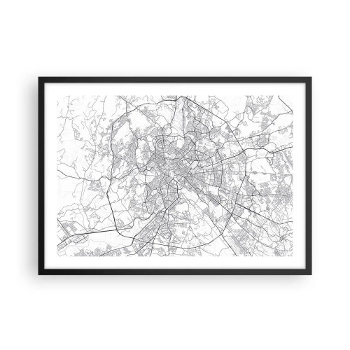 Poster in een zwarte lijst - Romeinse cirkel - 70x50 cm