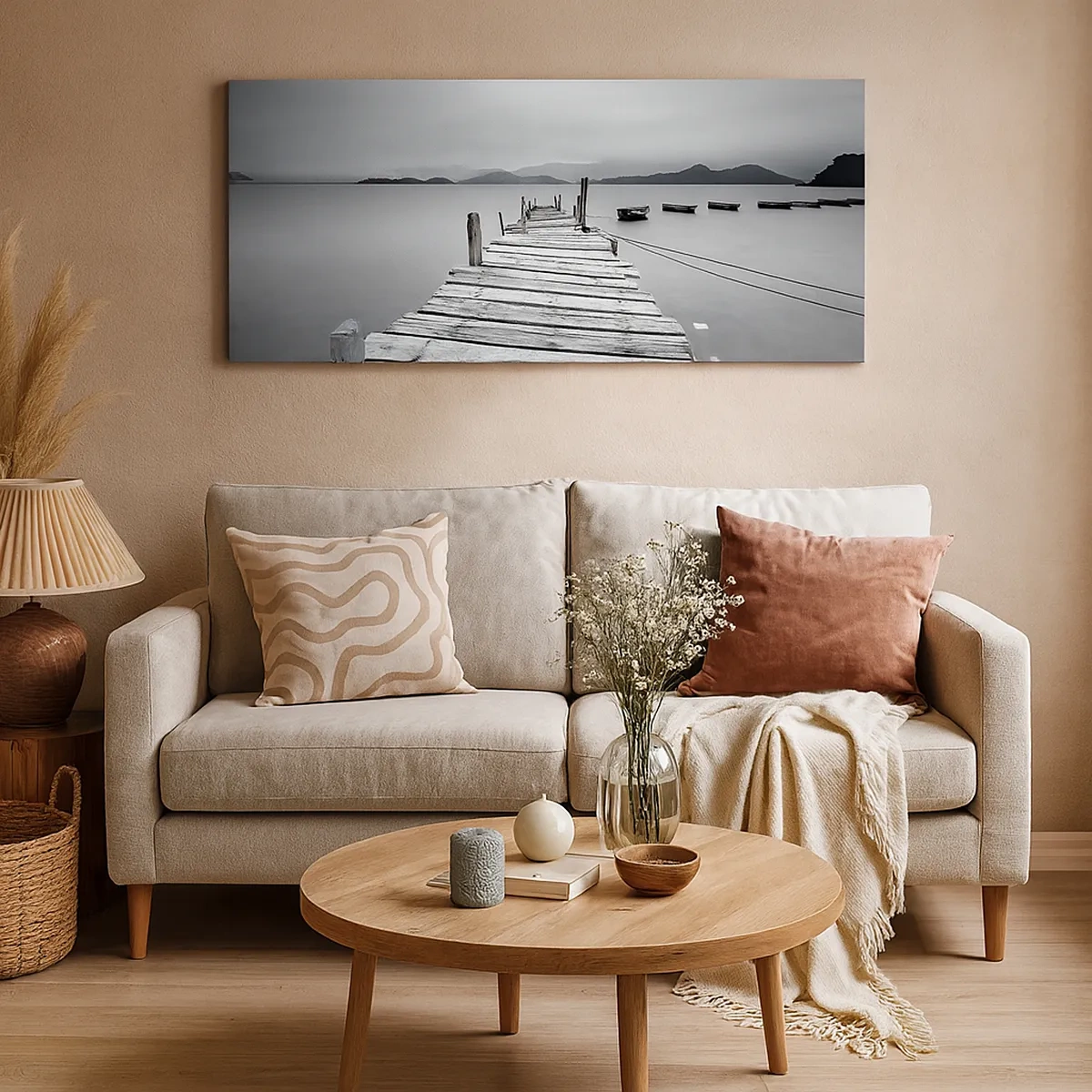 Schilderen op canvas - Achter bergen en zeeën - 30x30 cm