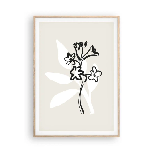Een poster in een licht eiken lijst - Schets voor het herbarium - 70x100 cm