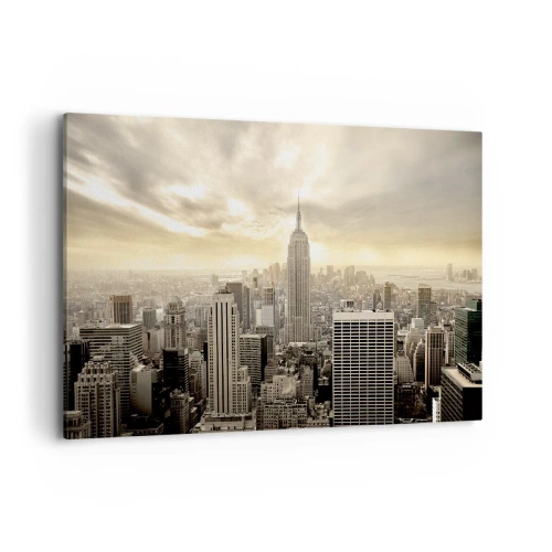 Schilderen op canvas - New York geweven van grijs - 120x80 cm