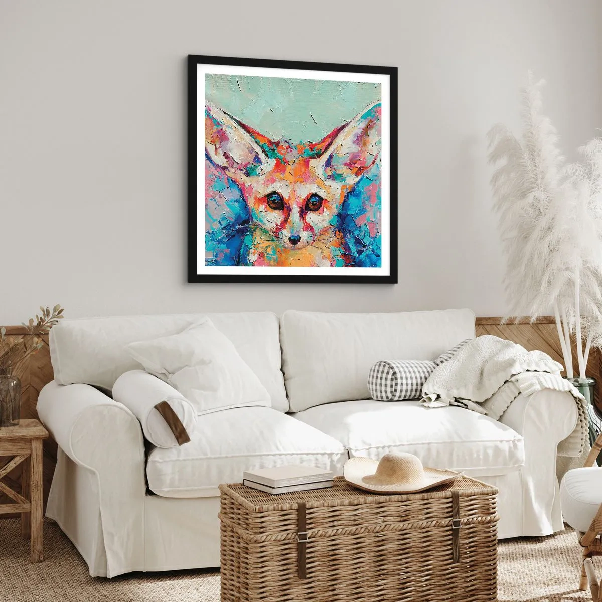 Poster in een zwarte lijst - Ben je klaar voor mij? - 50x50 cm