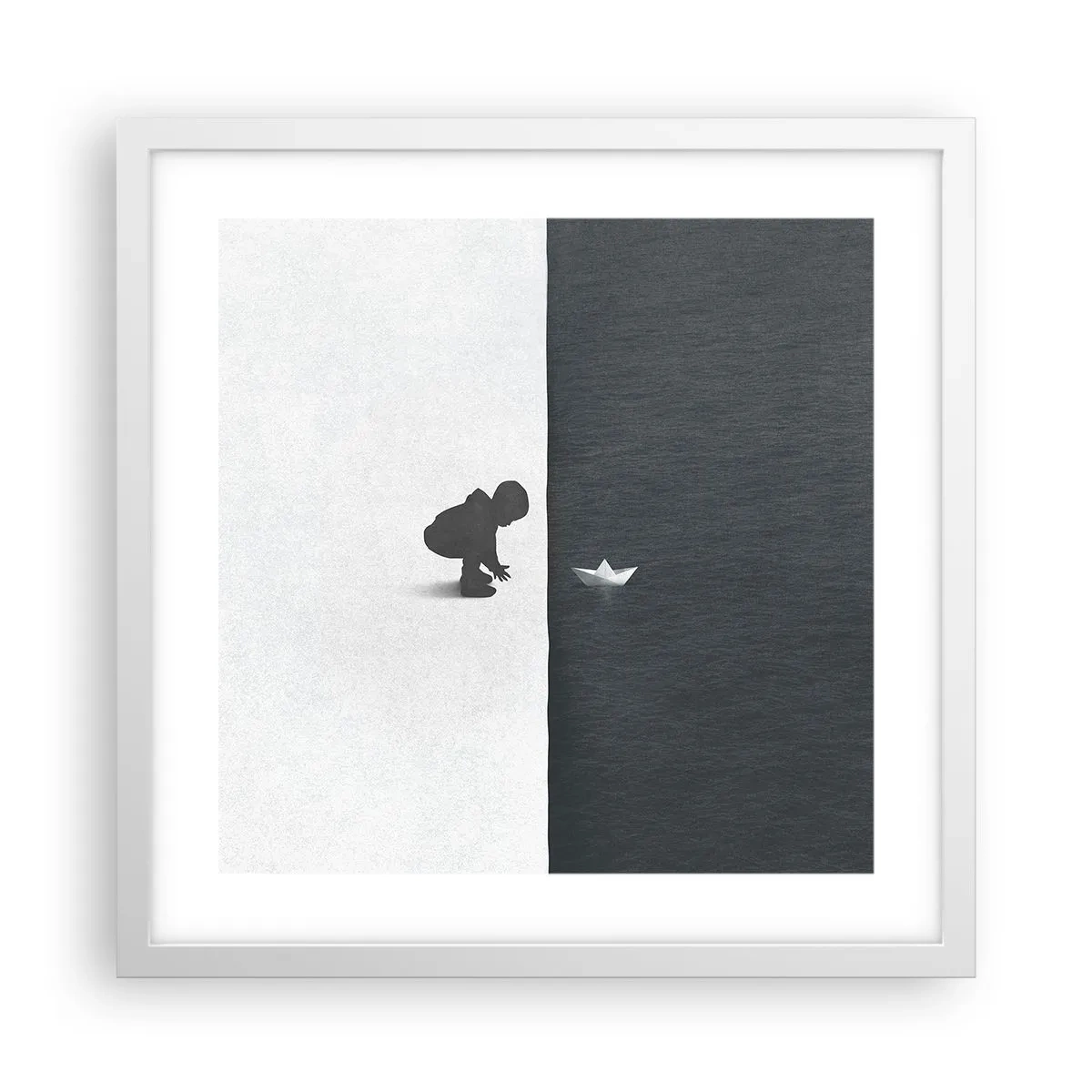 Poster in een witte lijst - Geweldige expeditie - 40x40 cm