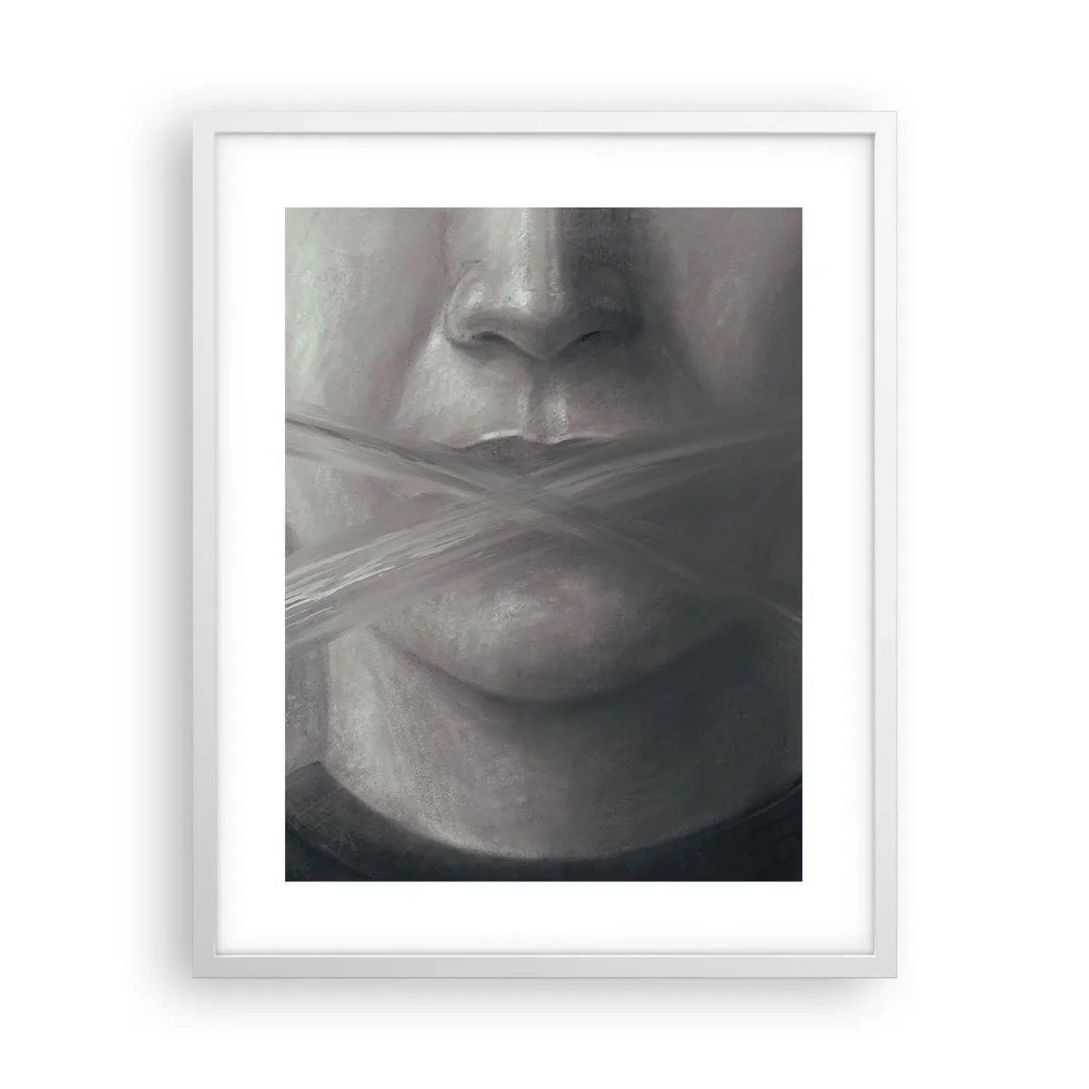 Poster in een witte lijst - Zonder een woord - 40x50 cm