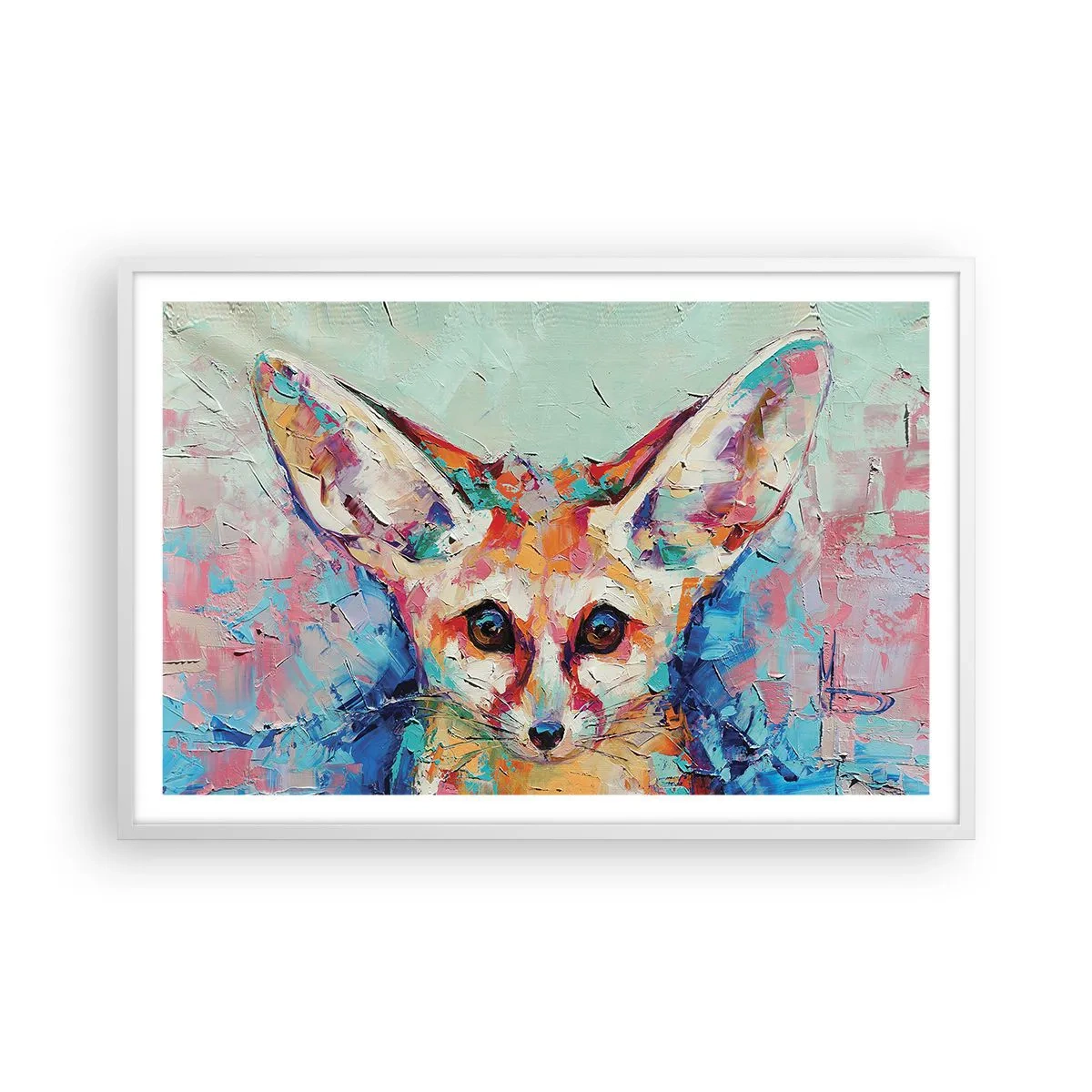 Poster in een witte lijst - Ben je klaar voor mij? - 91x61 cm