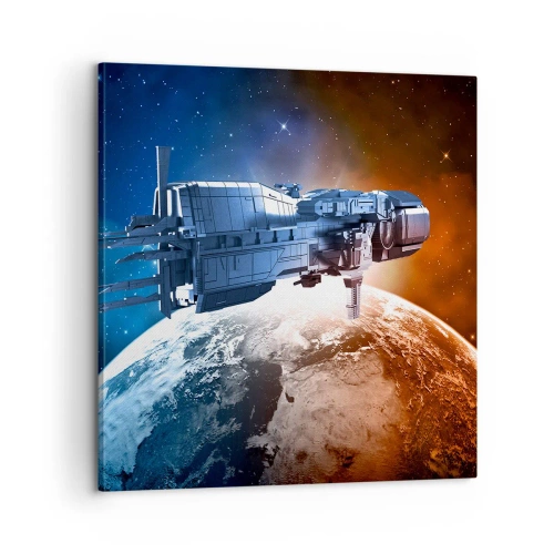 Schilderen op canvas - Een zorgvuldige waarnemer - 60x60 cm