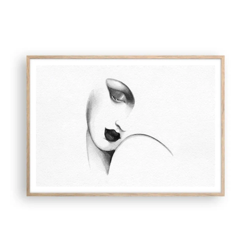 Een poster in een licht eiken lijst - In de stijl van Łempicka - 100x70 cm