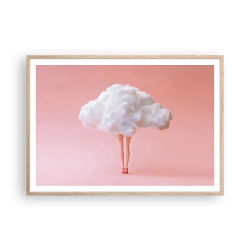 Een poster in een licht eiken lijst - Zoete belofte - 100x70 cm