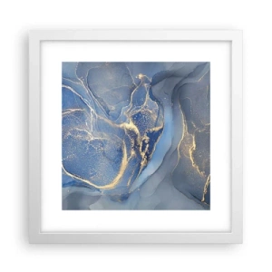Poster in een witte lijst - Goudstof - 30x30 cm