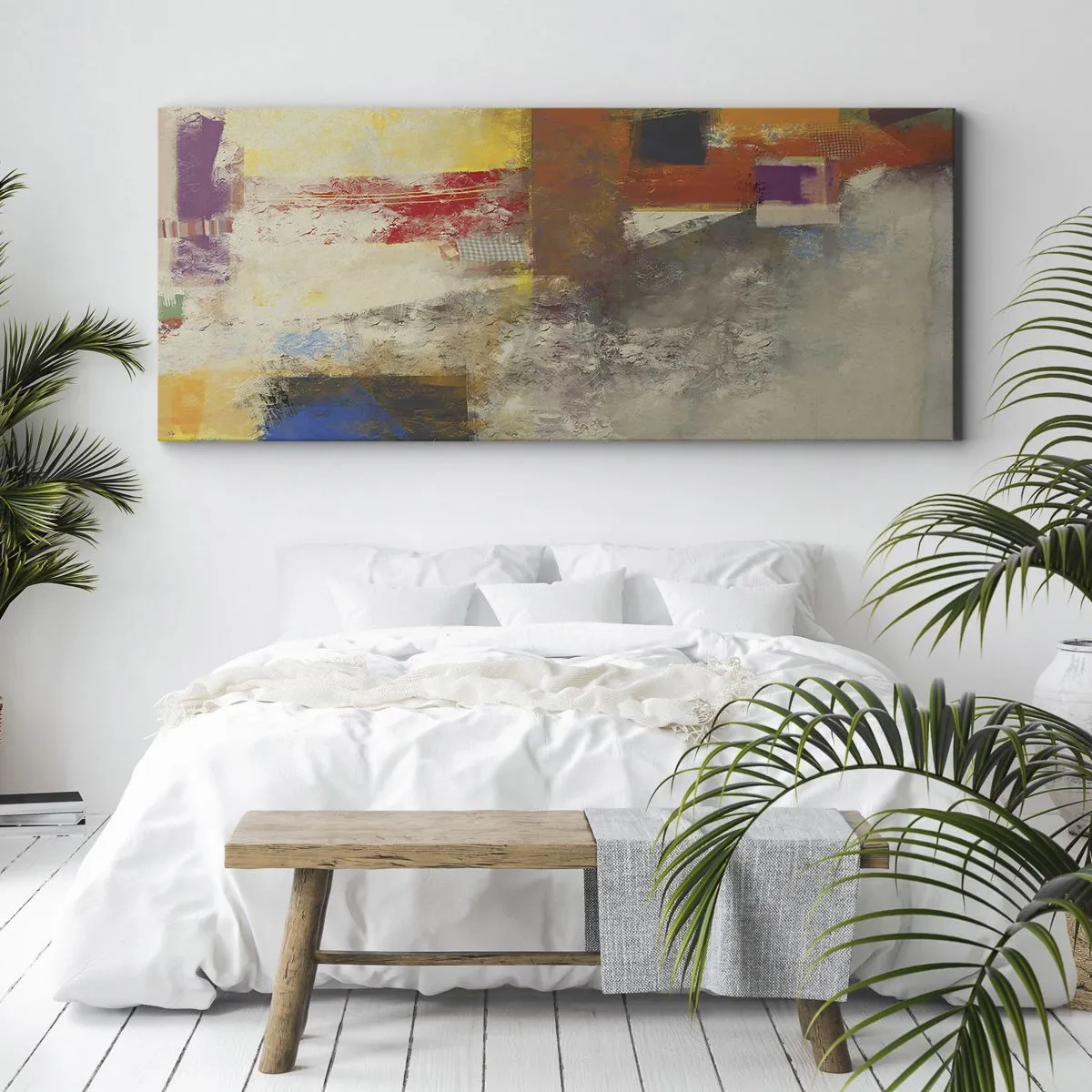 Schilderen op canvas - Kleur geometrie - 120x50 cm