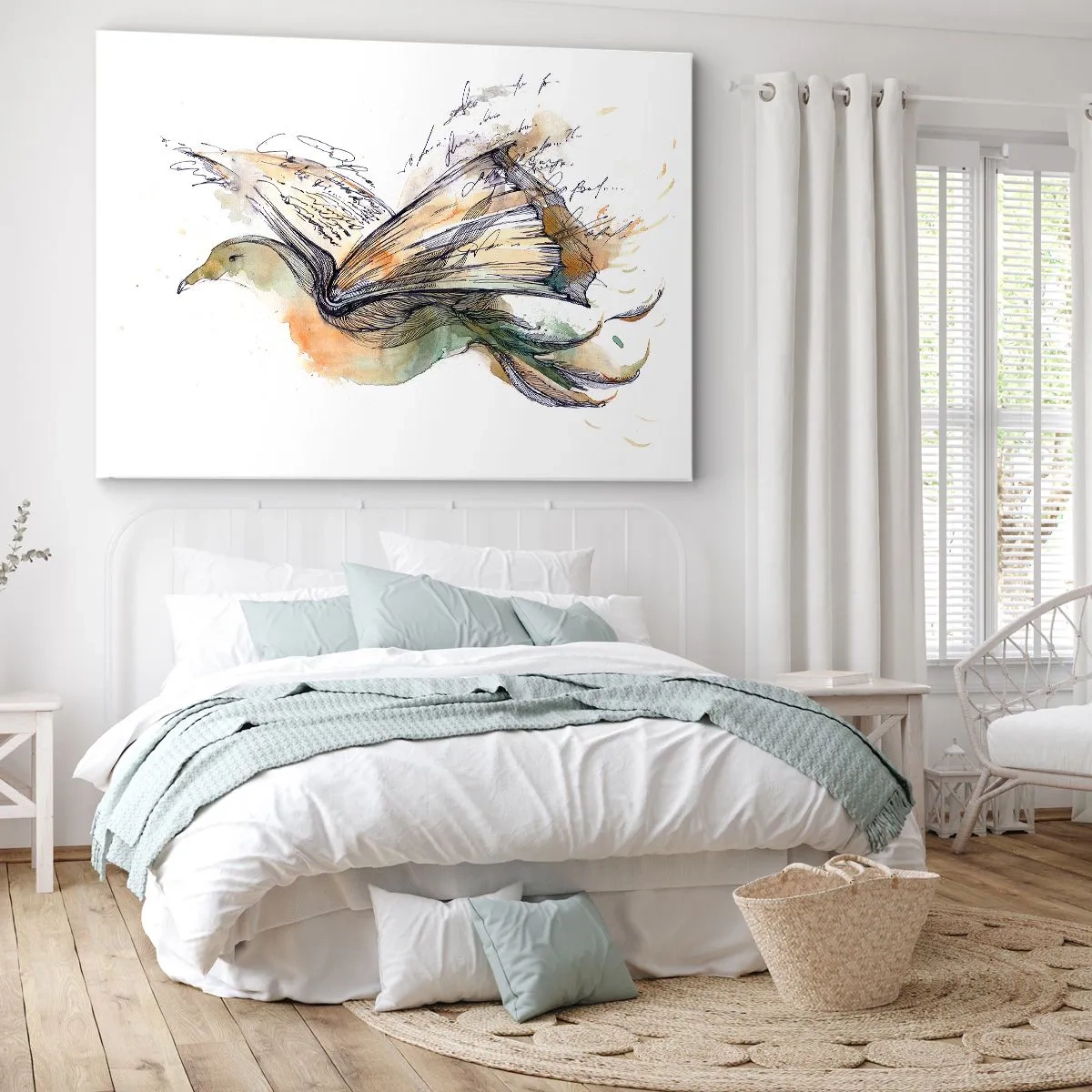 Schilderen op canvas - Op de vleugels van poëzie - 100x70 cm