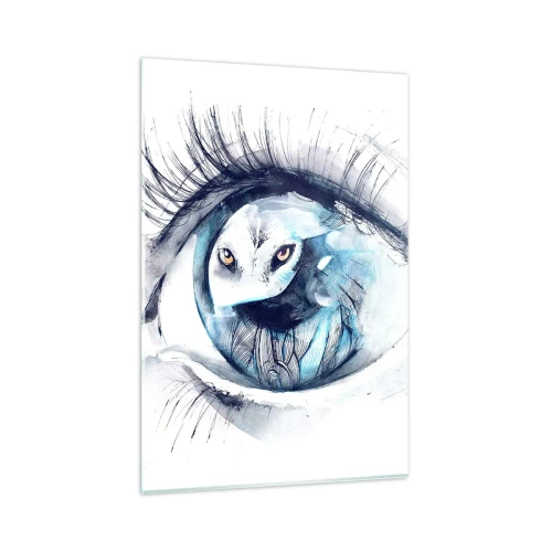 Schilderen op glas - Oog in oog met wildheid - 80x120 cm