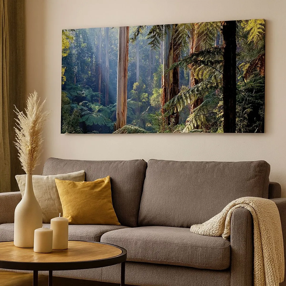 Schilderen op canvas - Een bossprookje - 100x40 cm