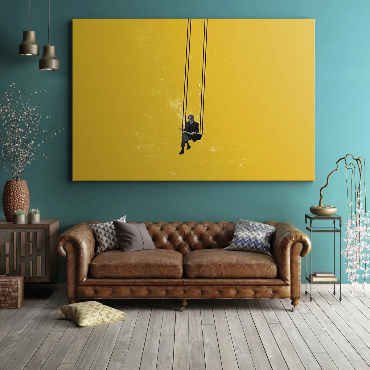 Schilderen op canvas - Dag als iedere dag - 120x80 cm