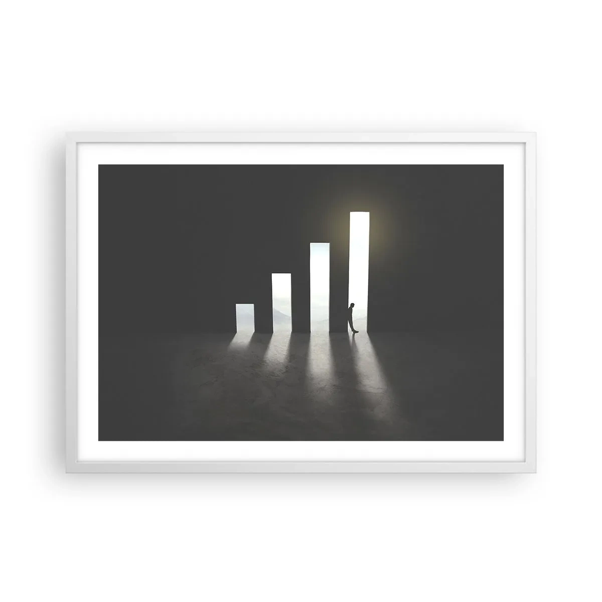 Poster in een witte lijst - Succes - impressie - 70x50 cm